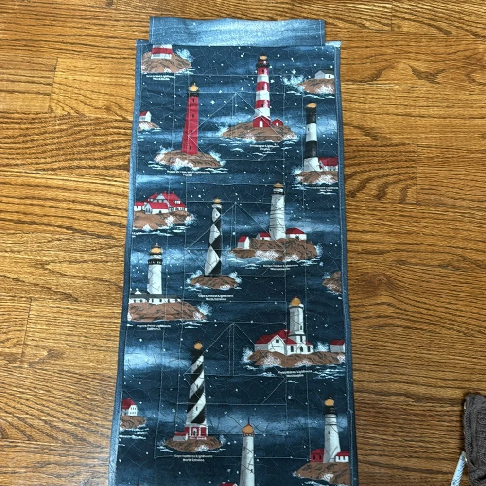 Handmade quilted sailboat wall hanging